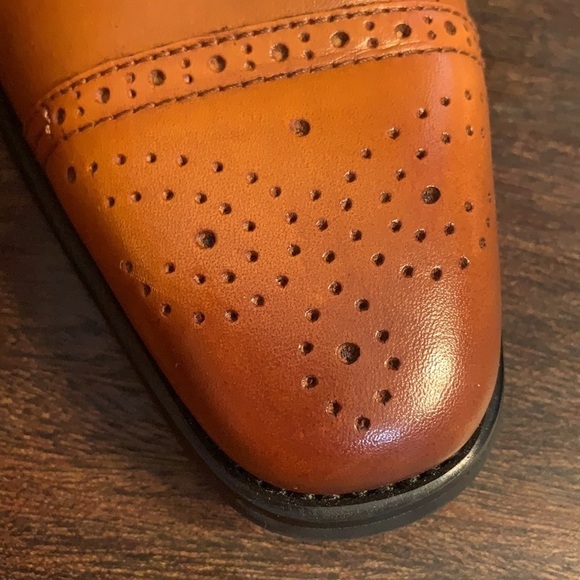 La Milano Mens Leather Cap Toe Lace up Oxford Classic Modern Business Sh… - Picture 7 of 11